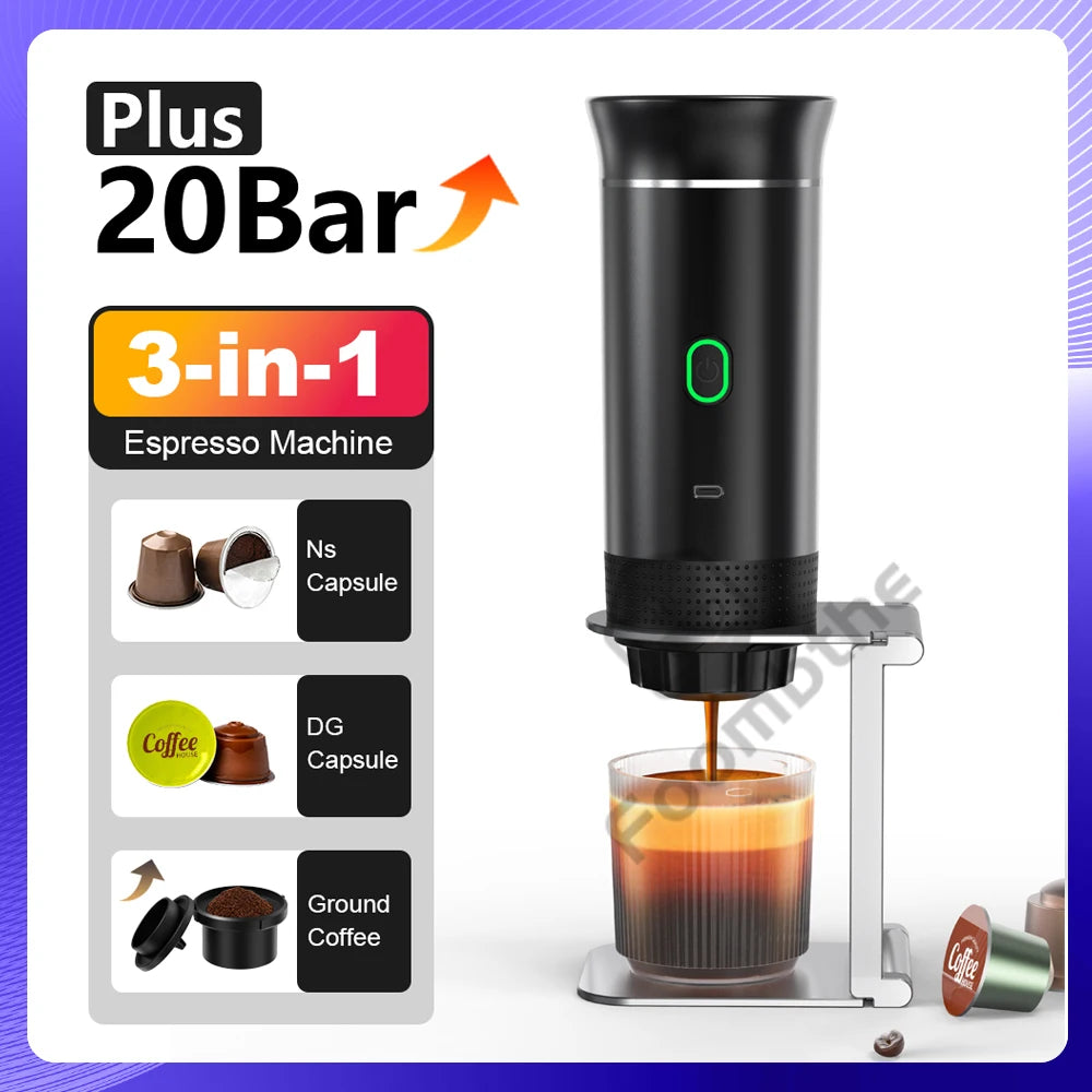 ☕ Cafetera Espresso Portátil Eléctrica 3 en 1 – Disfruta tu café en cualquier lugar