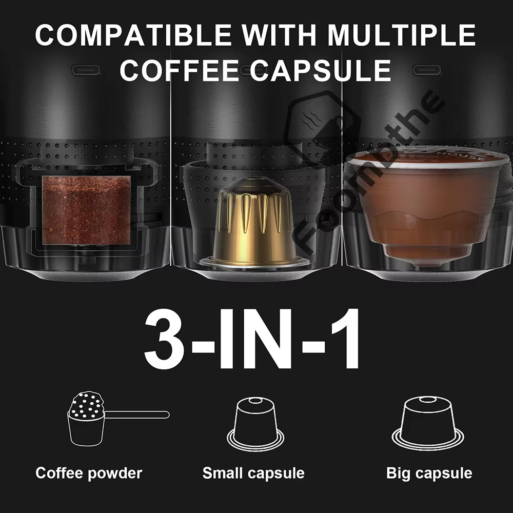 ☕ Cafetera Espresso Portátil Eléctrica 3 en 1 – Disfruta tu café en cualquier lugar