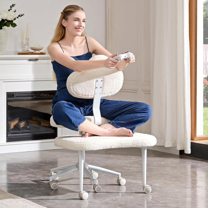 Silla de Oficina Estilo Meditación con Ruedas – Comodidad en Cada Postura
