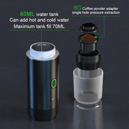 ☕ Cafetera Espresso Portátil Eléctrica 3 en 1 – Disfruta tu café en cualquier lugar