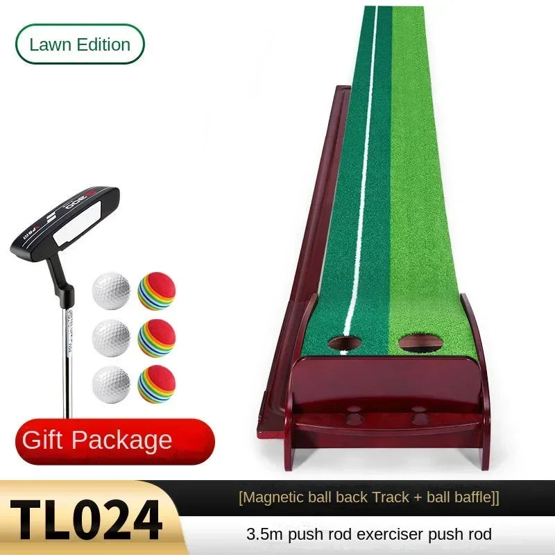 Indoor Golf Solid Wood Putting Practice Device Office Mini Set Home Putting Practice TL024