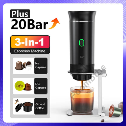 ☕ Cafetera Espresso Portátil Eléctrica 3 en 1 – Disfruta tu café en cualquier lugar