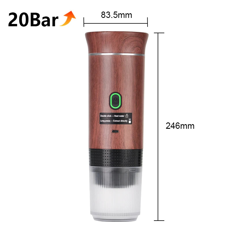 ☕ Cafetera Espresso Portátil Eléctrica 3 en 1 – Disfruta tu café en cualquier lugar