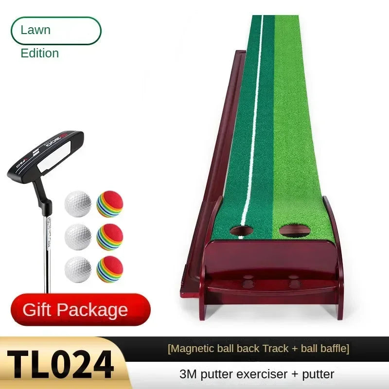 Indoor Golf Solid Wood Putting Practice Device Office Mini Set Home Putting Practice TL024