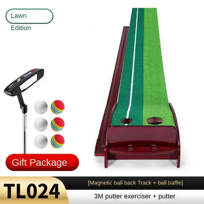Indoor Golf Solid Wood Putting Practice Device Office Mini Set Home Putting Practice TL024