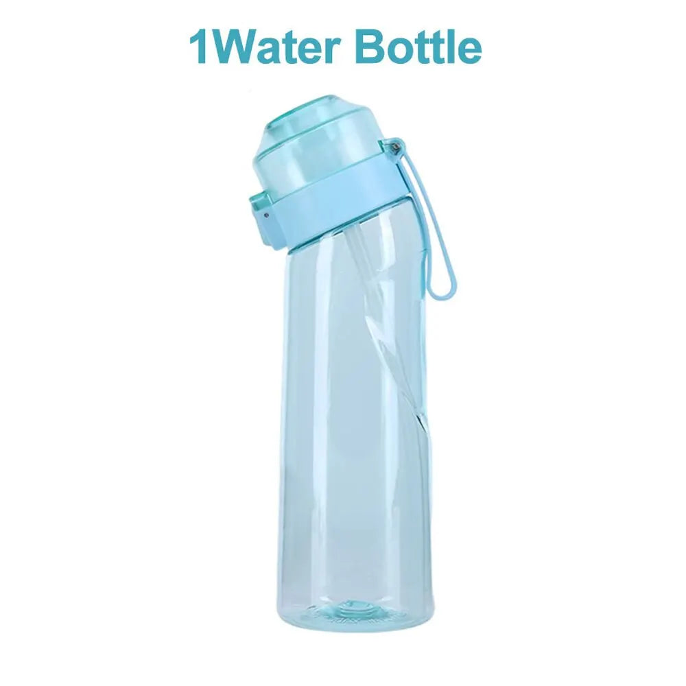 Flavored Water Bottle 650Ml Sports Alr up Drinking Bottle 7 Fruit Fragrance Pods Water Cup for Outdoor Camping Fitness Fashion